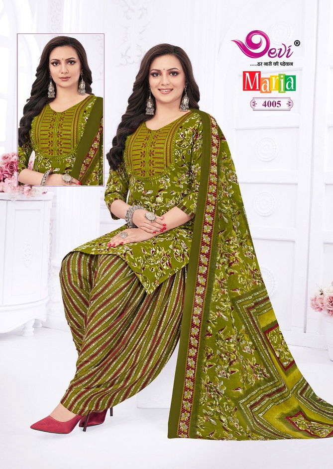 Maria Vol 4 By Devi Neck Work Cotton Patiyala Readymade Dress Orders In India